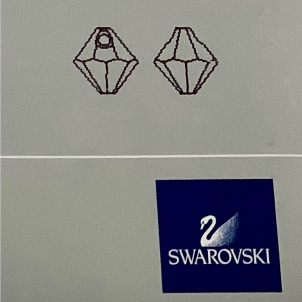 Swarovski Lot/24 8mm Topaz Bicone Faceted Crystals - Made in Austria - Picture 3 of 4